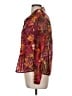 Chico's Print Burgundy Long Sleeve Blouse Size Med (1) - photo 5