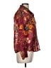 Chico's Print Burgundy Long Sleeve Blouse Size Med (1) - photo 4