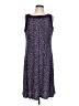 Perceptions Polka Dots Purple Casual Dress Size L - photo 1
