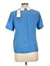 Sandro 100% Silk Blue Short Sleeve Top Size Lg (3) - photo 2