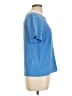 Sandro 100% Silk Blue Short Sleeve Top Size Lg (3) - photo 4