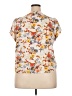 Fun2Fun Floral Ivory Short Sleeve Blouse Size 3XL - photo 2