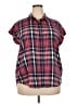Riders by Lee Plaid Red Short Sleeve Blouse Size XXL - photo 1
