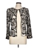 St. John Floral Graphic Jacquard Tweed Black Cardigan Size 10 - photo 1