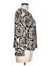 St. John Floral Graphic Jacquard Tweed Black Cardigan Size 10 - photo 4
