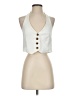 Zara Ivory Sleeveless Button-Down Shirt Size XS - photo 1