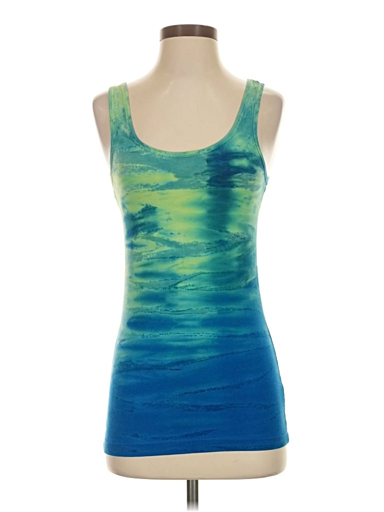 Pre-owned Hard Tail Tank Top Teal Strapless Neckline Tops