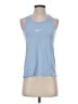 Nike 100% Recycled Polyester Blue Active Tank Size S - photo 1