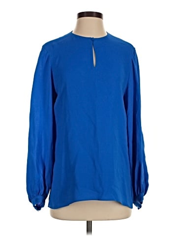 Lafayette 148 New York Long Sleeve Silk Top (view 1)
