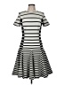 Halston Heritage Stripes Gray Casual Dress Size 8 - photo 1
