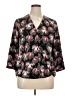Alfani 100% Polyester Black 3/4 Sleeve Blouse Size 14 - photo 1