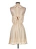 Sage 100% Polyester Solid Ivory Tan Casual Dress Size S - photo 2