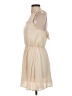Sage 100% Polyester Solid Ivory Tan Casual Dress Size S - photo 5