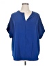 Zenana Premium Blue Short Sleeve Blouse Size XL - photo 1