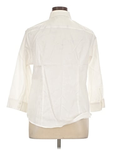 Jones New York Signature 3/4 Sleeve Button-Down Shirt (view 2)