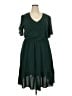 BLOOMCHIC 100% Polyester Solid Green Casual Dress Size 18 - photo 1