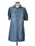 Kut from the Kloth 100% Lyocell Blue 3/4 Sleeve Button-Down Shirt Size L - photo 1