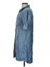 Kut from the Kloth 100% Lyocell Blue 3/4 Sleeve Button-Down Shirt Size L - photo 5