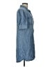 Kut from the Kloth 100% Lyocell Blue 3/4 Sleeve Button-Down Shirt Size L - photo 4