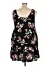 Torrid Floral Black Casual Dress Size 3X Plus (3) - photo 2