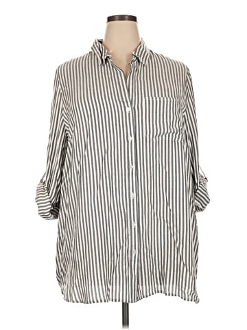 Velvet Heart 3/4 Sleeve Button-Down Shirt (view 1)