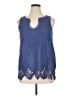 Soft Surroundings Blue Sleeveless Blouse Size XL - photo 1