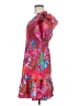 Sugarlips 100% Cotton Paisley Red Cocktail Dress Size M - photo 5