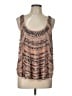 Anthropologie 100% Polyester Brown Sleeveless Blouse Size L - photo 1
