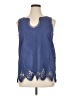 Soft Surroundings Blue Sleeveless Blouse Size XL - photo 1