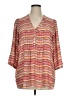 Rose + Olive Pink 3/4 Sleeve Blouse Size 1X - photo 1