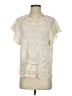 Democracy 100% Cotton Ivory Short Sleeve Blouse Size S - photo 1