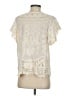 Democracy 100% Cotton Ivory Short Sleeve Blouse Size S - photo 2