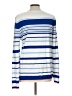 Talbots Outlet 100% Cotton Stripes Blue Pullover Sweater Size L - photo 2