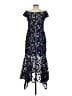 Xscape 100% Polyester Floral Blue Cocktail Dress Size 8 - photo 2