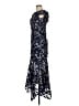 Xscape 100% Polyester Floral Blue Cocktail Dress Size 8 - photo 5