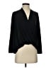 Helmut Lang 100% Polyester Solid Black Long Sleeve Blouse Size S - photo 1