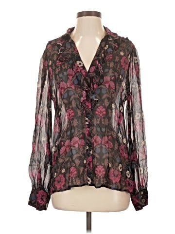 Paige Long Sleeve Silk Top (view 1)