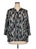 Fashion Bug Silver 3/4 Sleeve Blouse Size 2X - photo 1