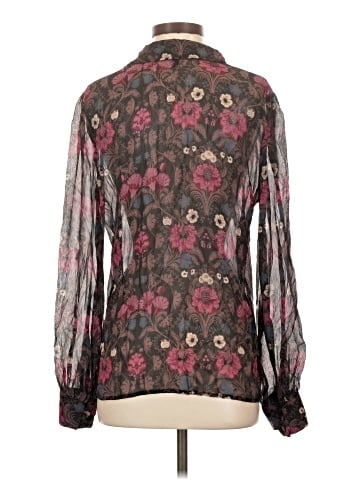 Paige Long Sleeve Silk Top (view 2)
