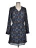 DR2 100% Polyester Paisley Blue Casual Dress Size L (estimated) - photo 1