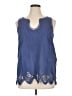 Soft Surroundings Blue Sleeveless Blouse Size XL - photo 1