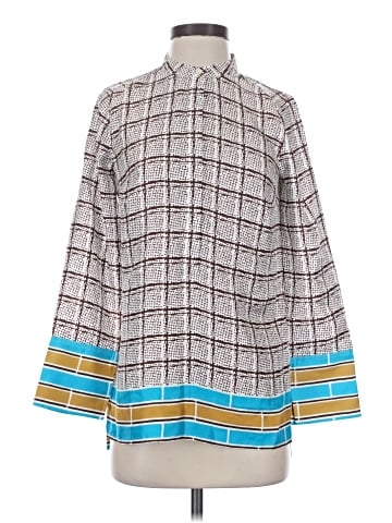 J.Crew Collection Long Sleeve Silk Top (view 1)