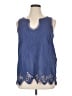 Soft Surroundings Blue Sleeveless Blouse Size XL - photo 1