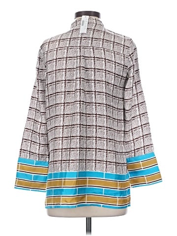 J.Crew Collection Long Sleeve Silk Top (view 2)