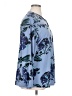 D&Co. Floral Blue 3/4 Sleeve Blouse Size XL - photo 4
