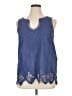 Soft Surroundings Blue Sleeveless Blouse Size XL - photo 1