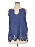 Soft Surroundings Blue Sleeveless Blouse Size XL - photo 1