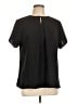 Uniqlo 100% Polyester Black Short Sleeve Blouse Size L - photo 1