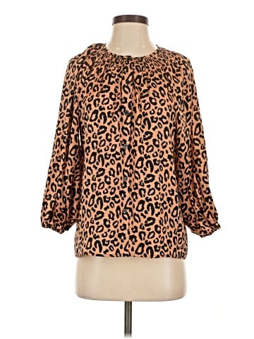 Tucker 3/4 Sleeve Silk Top (view 1)