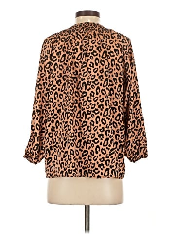 Tucker 3/4 Sleeve Silk Top (view 2)